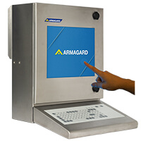 Armario de pantalla táctil lavable compacta de acero inoxidable | SENC-350